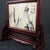 Red Marble Landscape Table Screen, Rosewood Framed Natural Stone Painting Desk Screen For Sale - Image 8 of 9