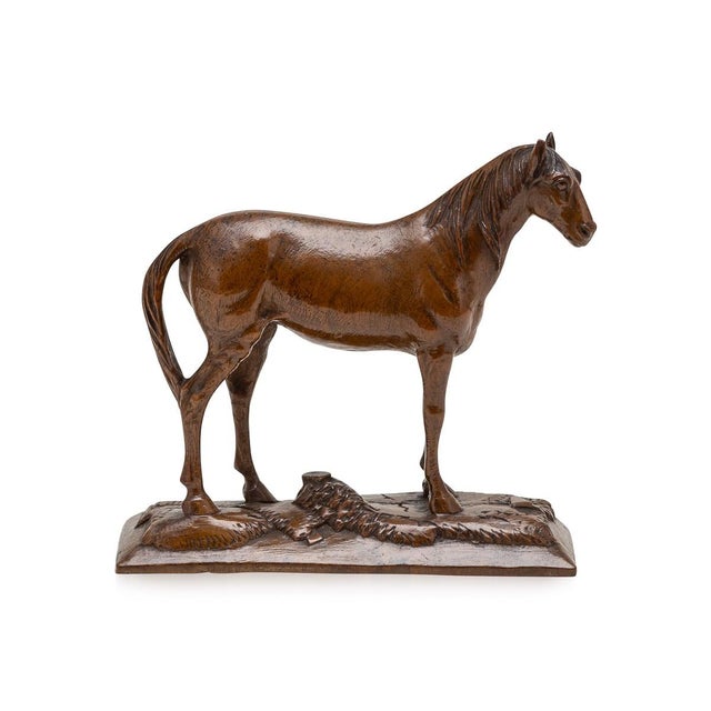 English Victorian Carved Walnut Horse, 1900s For Sale - Image 13 of 13
