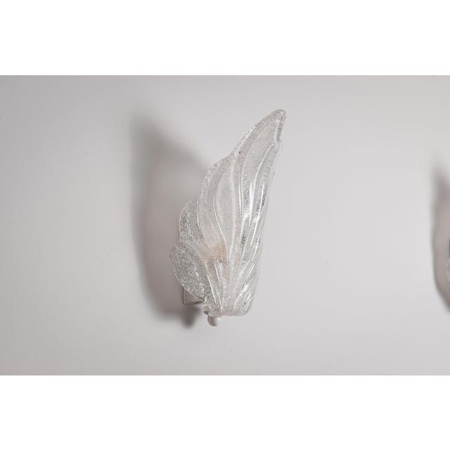 Vintage Glass Leaf Wall Lamps, 1970s, Set of 2 For Sale - Image 10 of 14