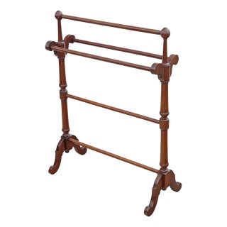 Antique Mahogany Towel Rail Stand, 1800s For Sale