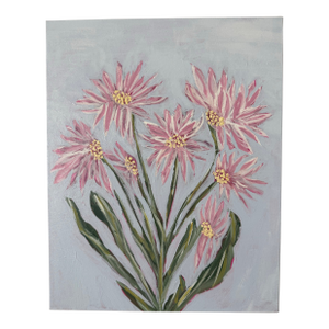 Modern Abstract Folk Art Floral Acrylic Painting, “Blooming in Tennessee 1,” Signed, Dated