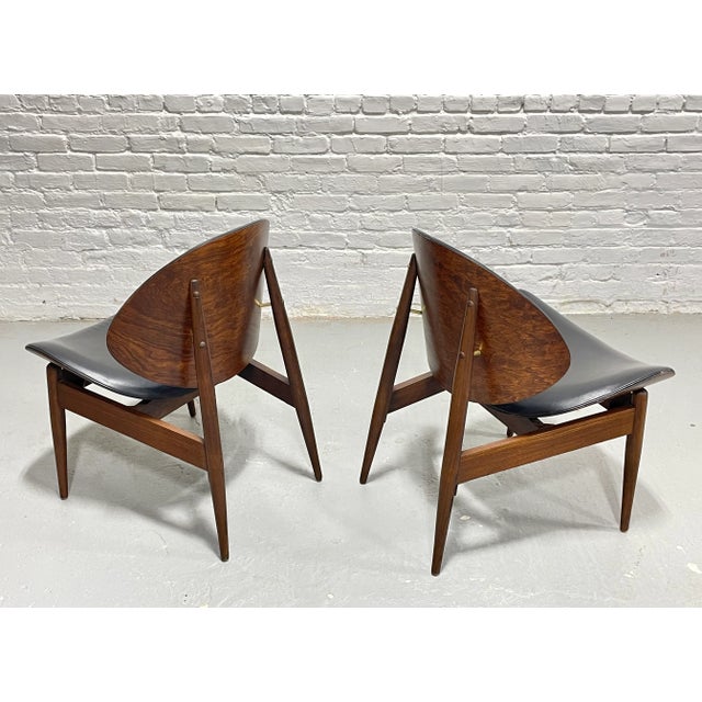 Pair - Mid Century Modern Clam Shell Chairs by Kodawood, C. 1960's For Sale - Image 12 of 18
