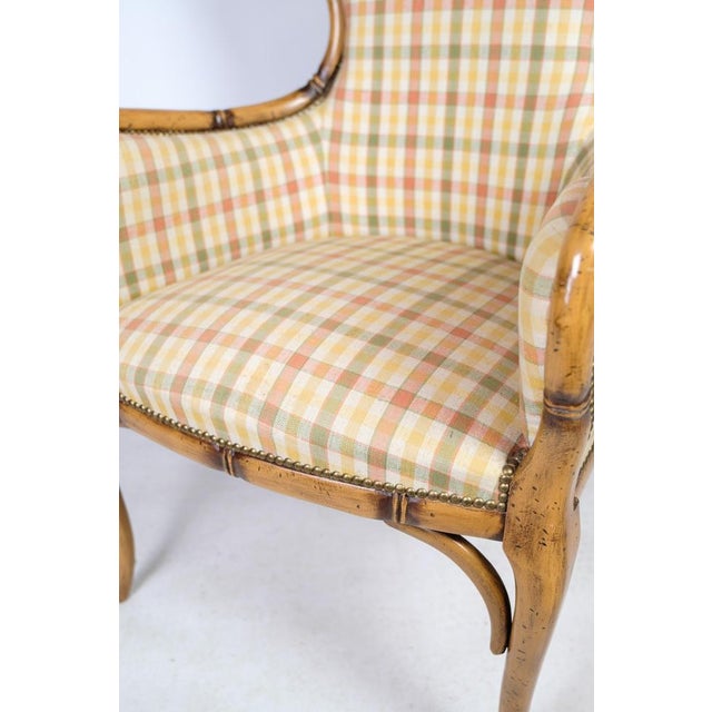 1920s Set of Armchairs in Checkered Fabric & Wood, 1920s For Sale - Image 5 of 11
