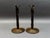 Vintage Brutalist Studio Iron Metal Art Candlestick Candle Holder Pair. Unsigned. Measures approximately 6 1/8" diameter,...