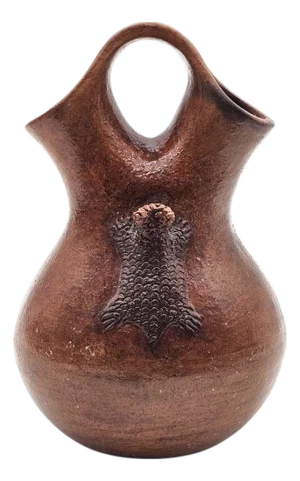 Rita Manygoats Navajo Horny Toad Wedding Vase – Signed Native Pottery