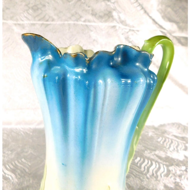 Teal and Light Green Shaped Chocolate Pot For Sale - Image 11 of 11