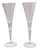 Vintage Transparent Crystal Flutes from Baccarat, 1930s, Set of 2 For Sale