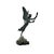 Wood Winged Angel Statue Metal Goddess With Torch Sculpture Vintage Classic Decor For Sale - Image 7 of 9