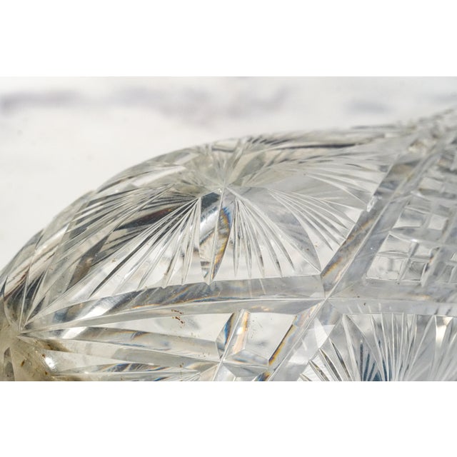 Elegant Heavy Large Hand Cut Crystal German 800 Silver Luxury Flower Vase Home Decor For Sale - Image 14 of 18