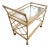 Vintage Faux Bamboo Metal Bar Cart For Sale