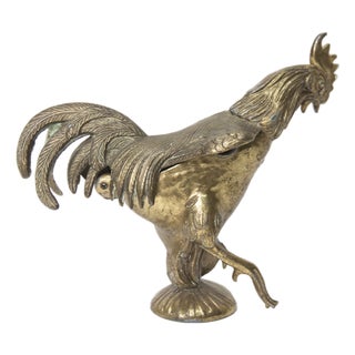 Rooster Ashtray in Spelter by FC, 1960s For Sale