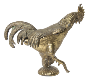 Rooster Ashtray in Spelter by FC, 1960s