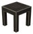 Vintage Italian Midcentury Faux Alligator Side Table with Metal Accents For Sale