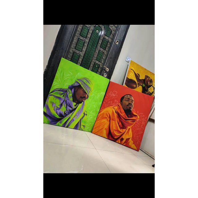 "Sanctuary Ii", Oil on Canvas Painting by Franklin Igwenagu For Sale - Image 6 of 6