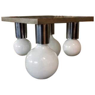 Chrome Lightolier Modernist Ceiling Light For Sale
