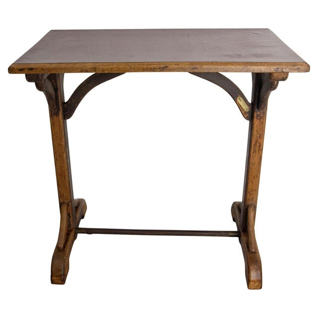 French Paris Bistro Table in Beech, 1890s For Sale - Image 14 of 14