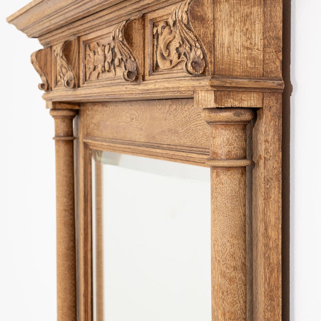 Amber 19th Century France Renaissance Amber Wood Mirror For Sale - Image 8 of 9