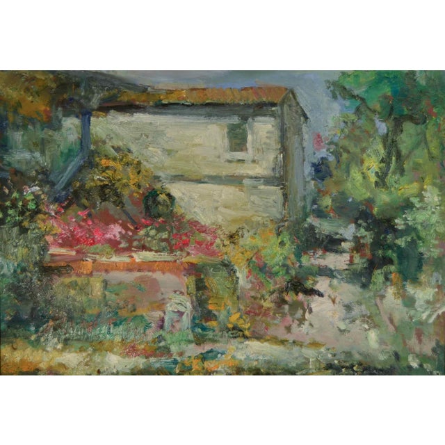 Antonio SBRANA The farm Oil on wood panel Signature on the back 48 x 68,5 cm This piece is attributed to the mentioned...