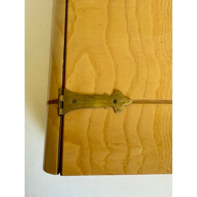 1990s Vintage Bombay Company Faux Book Storage Box, Wood & Brass Hinged Decorative Box, 1990s For Sale - Image 5 of 11