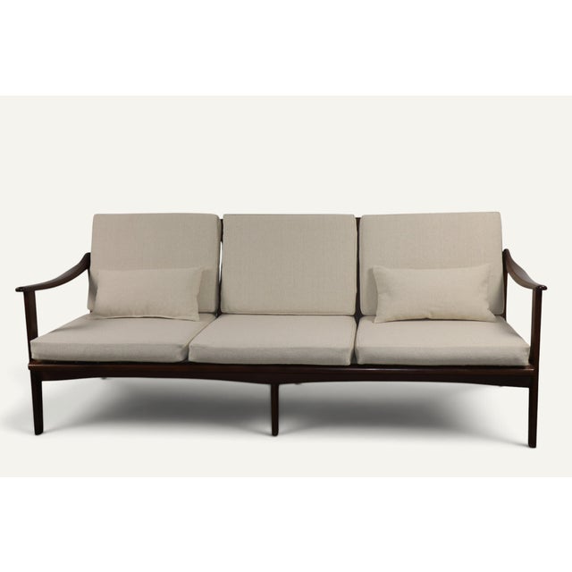 1960s Scandinavian Three-Seater Teak Sofa, 1960s For Sale - Image 5 of 18