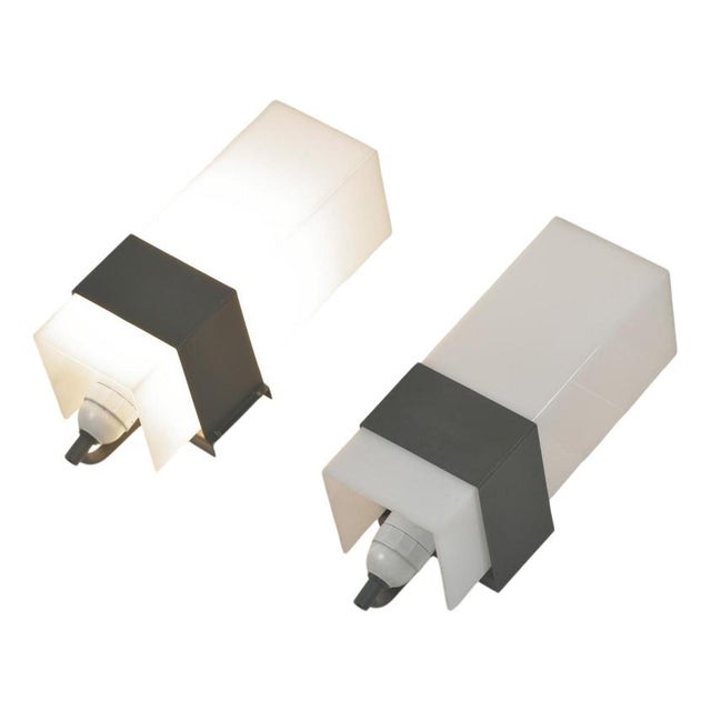 Metal Acrylic Glass Wall Lights, Germany, 1965, Set of 2 For Sale - Image 7 of 7