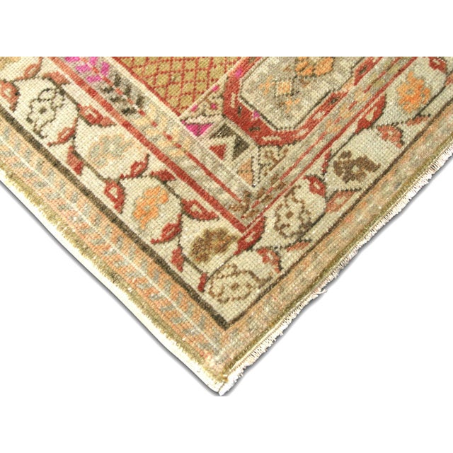 Traditional 1960s Turkish Oushak Rug For Sale - Image 3 of 5