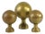 Vintage Brass Spheres Details, France, Set of 3 For Sale