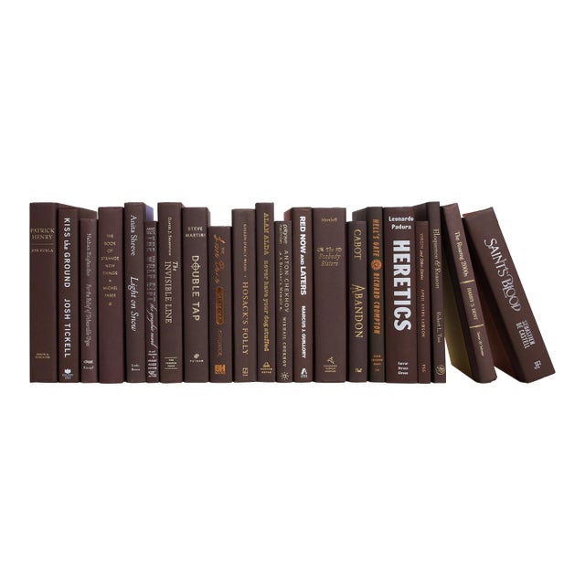 Decorative Books - Coffee Books - Brown Books by the Foot For Sale
