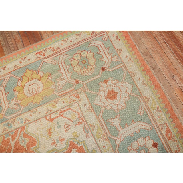 Large Orange Antique Oushak Rug - 11'7" x 15'6" For Sale - Image 18 of 18