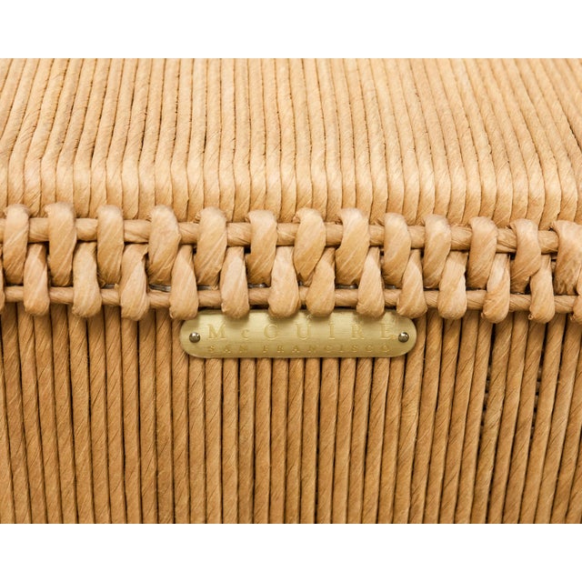 Set of Ten Bill Sofield McGuire Danish Cord Cocoon Dining Chairs For Sale - Image 11 of 18