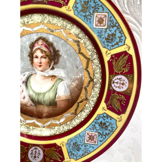 Late 19th Century Late 19th Century Antique Royal Vienna Fischer & Mieg Pirkenhammer Countess Potocka Cabinet Plate For Sale - Image 5 of 9