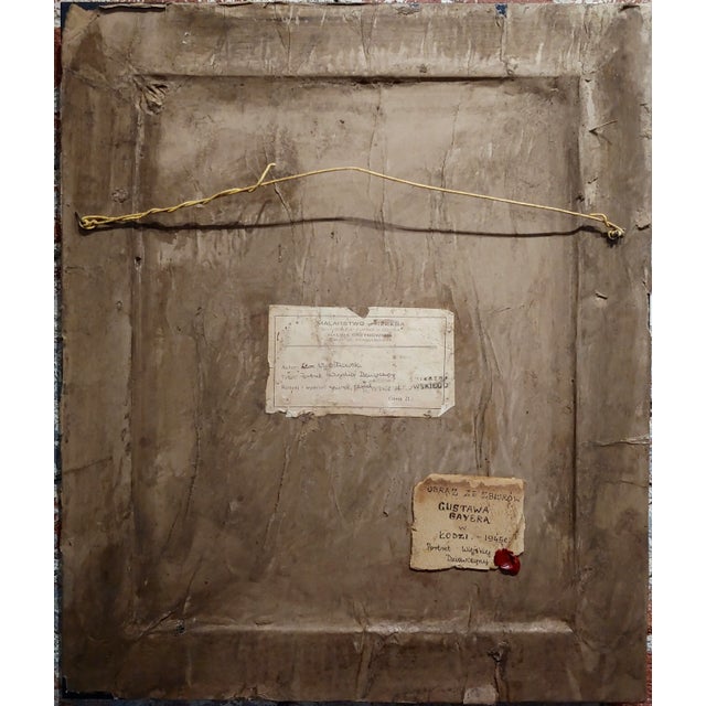 Ecru Leon Wyczólkowski -Portrait of a Woman in a Red Headscarf-Pastel Drawing on Paper For Sale - Image 8 of 10