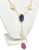 Italian South Sea Pearl Ruby Sapphire Necklace 14k Gold Certified For Sale - Image 3 of 8