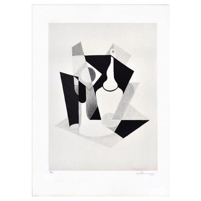 Image dimensions: 54 x 40 cm. Still Life is a beautiful and rare lithograph realized by the artist Ivo Pannaggi in a...