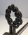 Black Pair of Wrought Iron and Hammer Andirons. Art Nouveau. Signed Wanner Genneva For Sale - Image 8 of 12