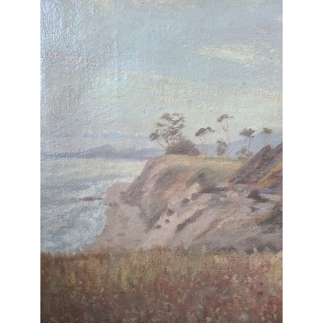 Impressionist Antique Coastal Oil Painting Early California Impressionist Beach Landscape For Sale - Image 3 of 16