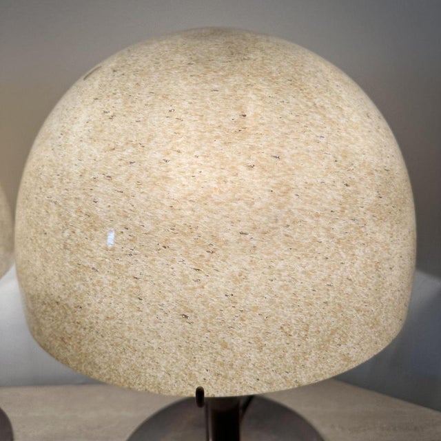 Large Mushroom Table Lamps in Murano Glas and Brass by Barovier & Toso, 1960s, Set of 2 For Sale - Image 3 of 11