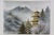 Late 20th Century Japanese Mt Fuji With Pagoda Crewel Embroidered Mountain Landscape 16" For Sale - Image 6 of 10