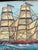 Vintage Folk Art Ship Painting on Carved Wooden Panel For Sale - Image 4 of 5