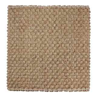Rug & Kilim Custom Basketweave Natural Fiber Rug, 9' x 9' For Sale
