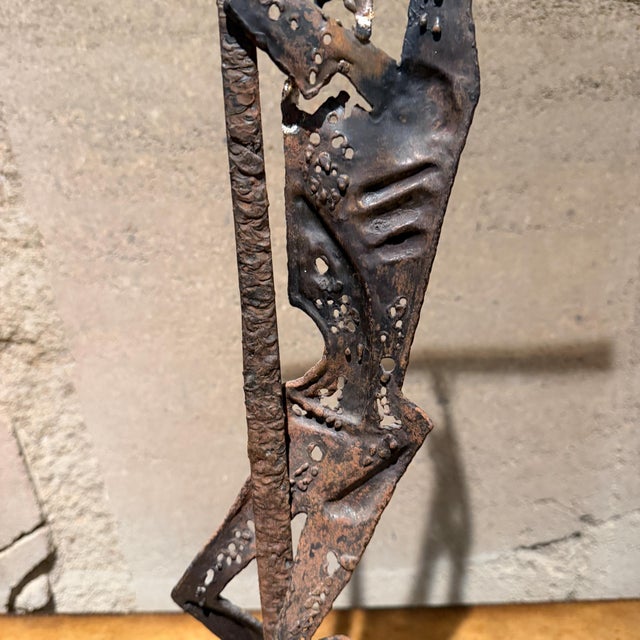1970s Brutalist Metal Sculpture Savior of Auschwitz by Emaus Mexico For Sale - Image 4 of 7