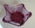 Mid 20th Century Raspberry Pink Art Glass Dish With Pedestal For Sale - Image 10 of 11