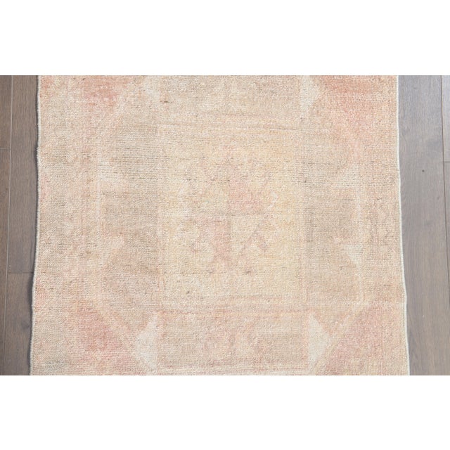 Orange 1970s Turkish Oushak Handmade Wool Cotton Orange Runner Rug For Sale - Image 8 of 11