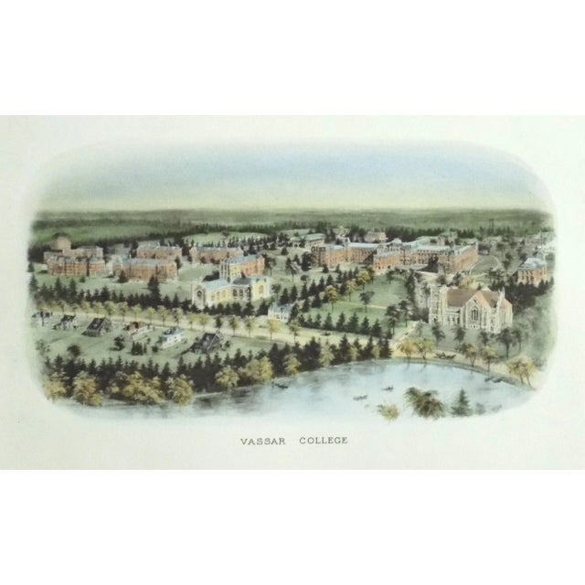 Vassar College. Re-strike engraving from the original plate (c. 1913) after Richard Rummell. Printed on heavy woven paper...