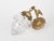 1950s 1950s Spanish Empire Cast Brass Dragon Sconces With Cut-Glass Acorn Shades - Set of 4 For Sale - Image 5 of 12
