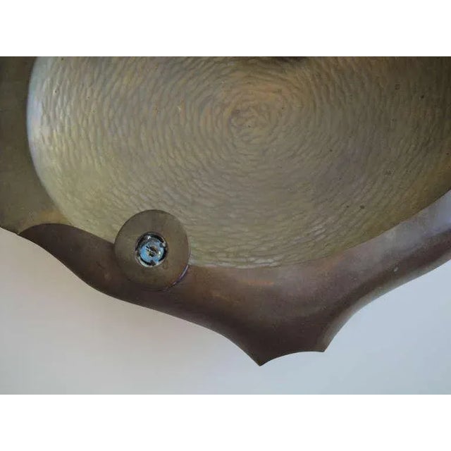Mexican Los Castillo Abalone Shell and Brass Fish Platter For Sale - Image 3 of 6