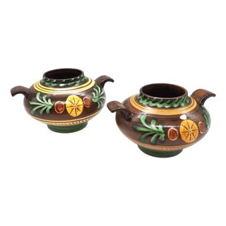 Swedish Ceramic Vases by Harald Östergren for Upsala Ekeby, Sweden, 1940s, Set of 2 For Sale