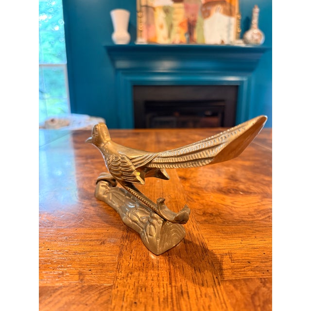 Vintage Brass Road Runner Figurine For Sale - Image 4 of 7