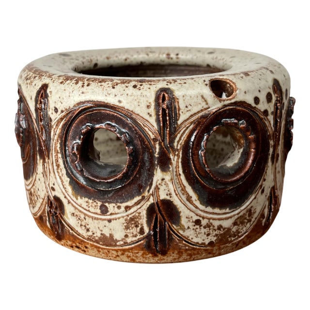 Mid-Century Modern Danish Studio Pottery Candleholder from Tingkeramik, 1960s For Sale