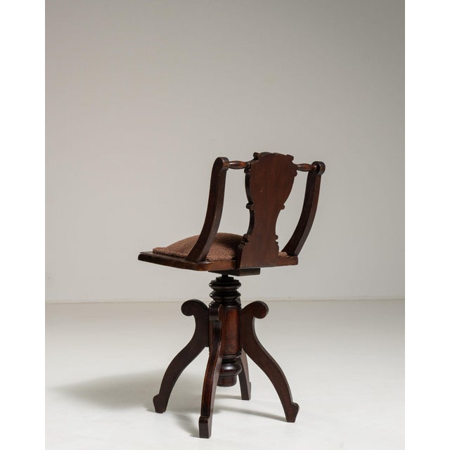 19th Century France Brown Wood Lounge Chair For Sale - Image 4 of 10
